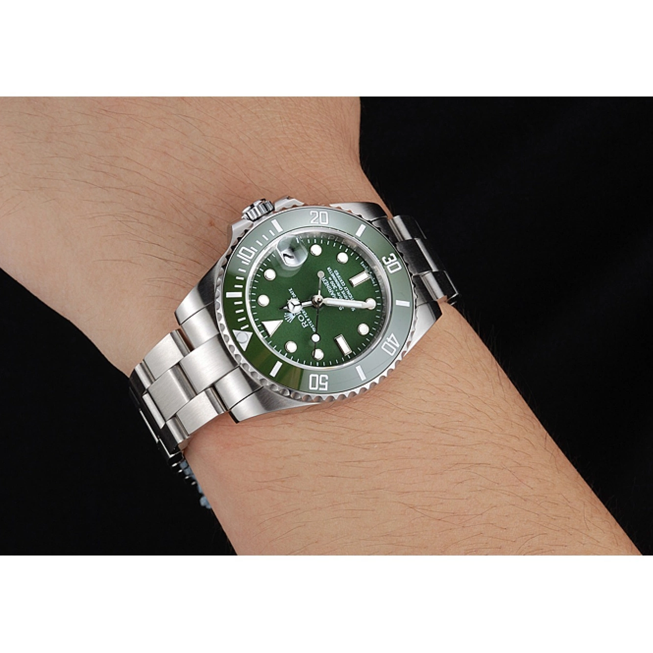 Aaa replica watch Bracelet Rolex Submariner Stainless Green Steel 1454151 Dial 0730